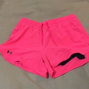 Hot pink under armour shorts